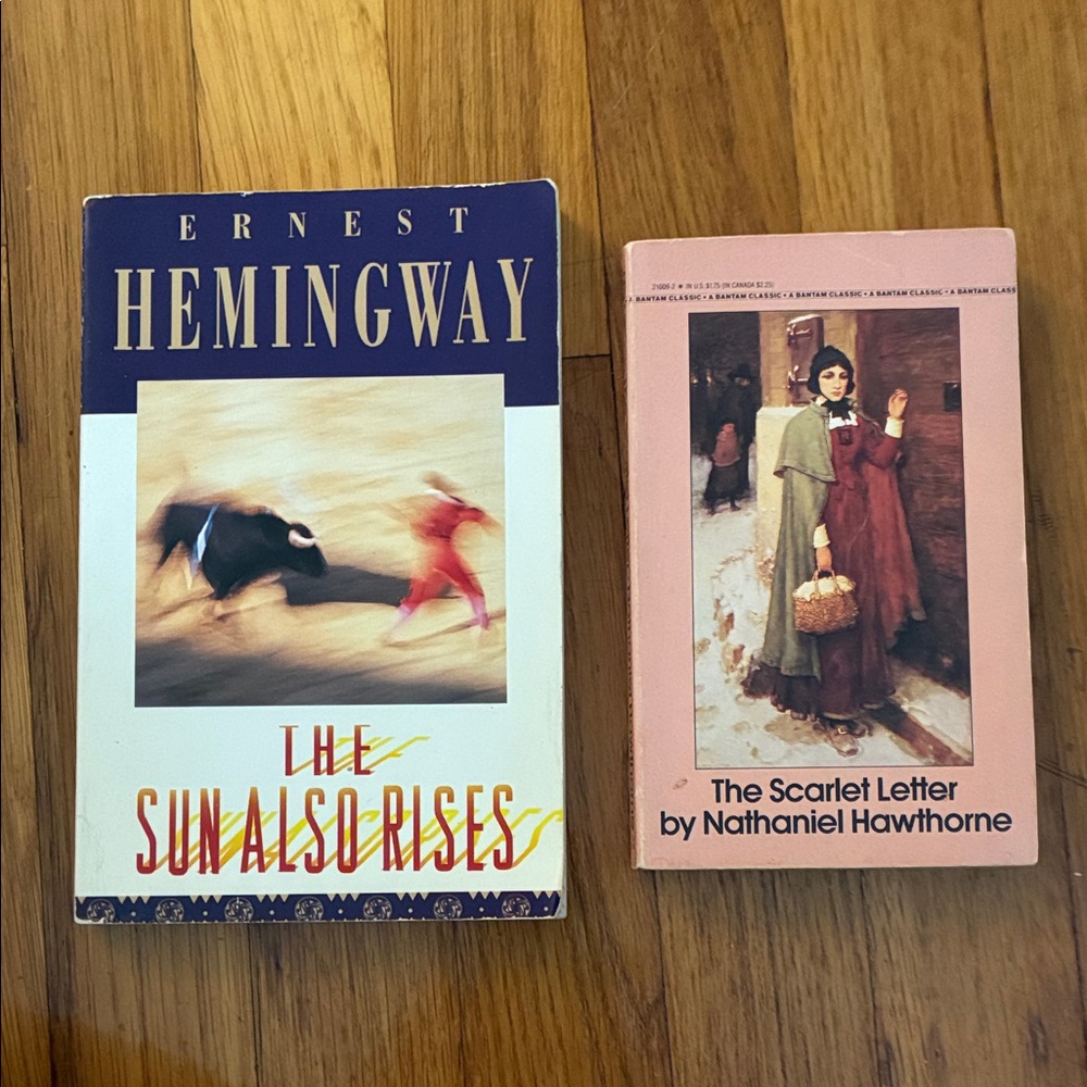 The Sun Also Rises and The Scarlet Letter Books